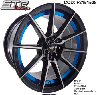 AROS # 15X8 8X100-114 ET10 BMF-BL 1675